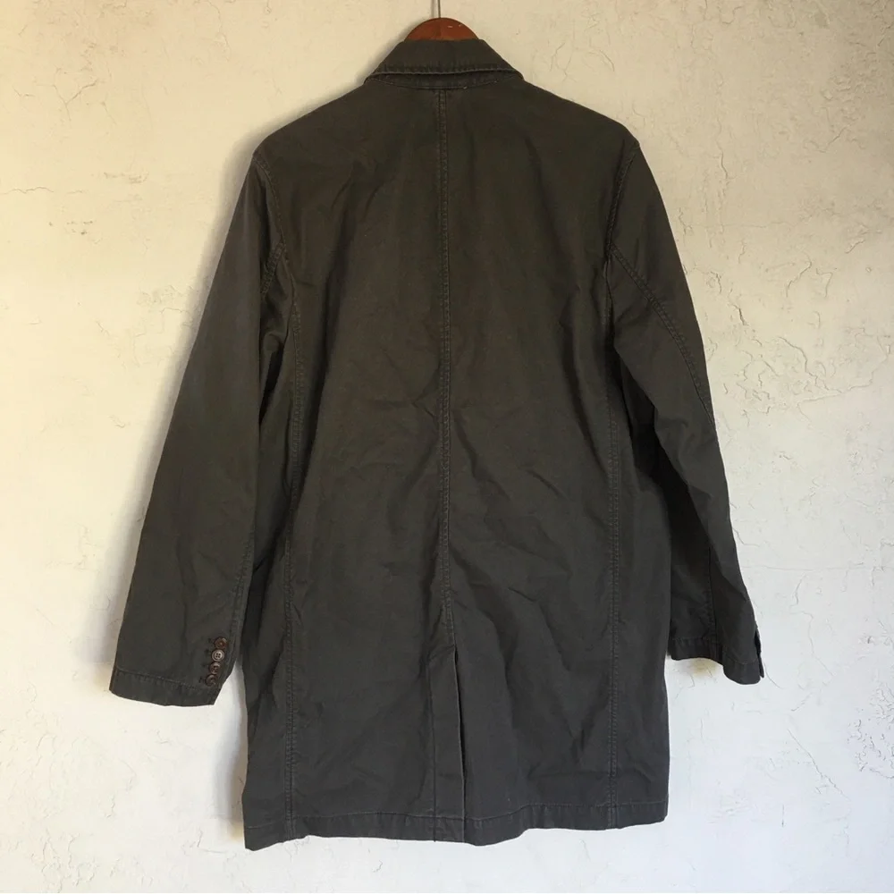 The Gap Dark Gray Lightweight Trench Coat, Size L - Picture 2 of 11